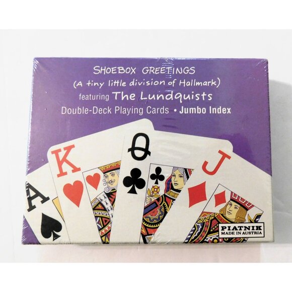 Shoebox Greetings Double-Deck Playing Cards The Lundquists Jumbo Index - Picture 2 of 4